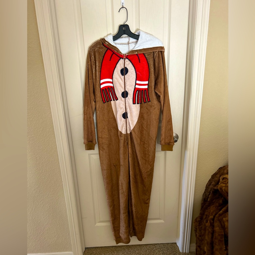 Women’s Christmas Reindeer onesie. Size M